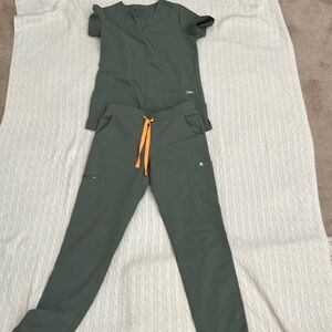 Figs army green scrubs